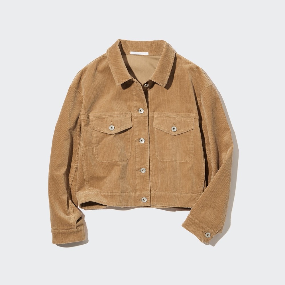 NWT Uniqlo Corduroy Cropped Jacket Size M